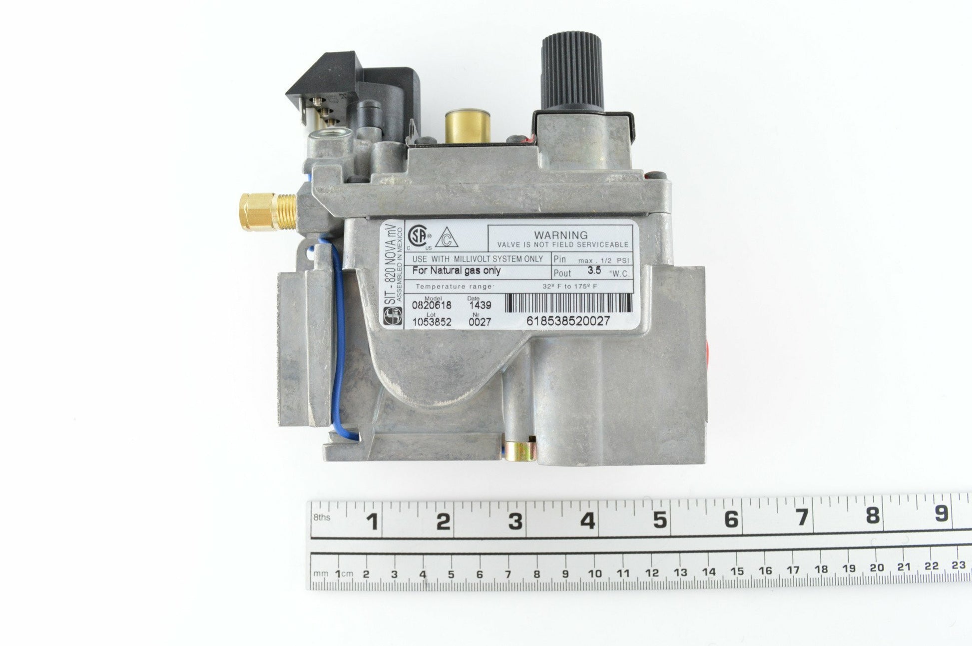SIT 820 T - Pile Only Millivolt Valve 0.820.617 (Propane) - Fire - Parts.ca