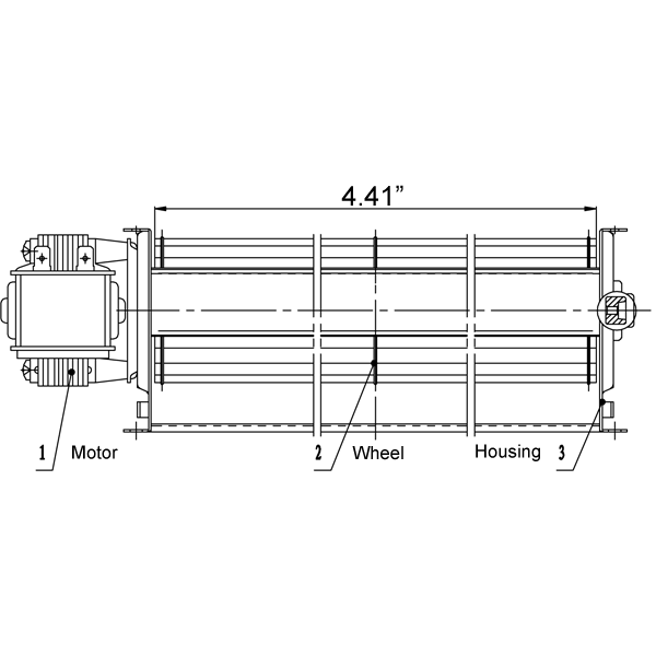 7.5" Blower Right Motor - Fire - Parts.ca