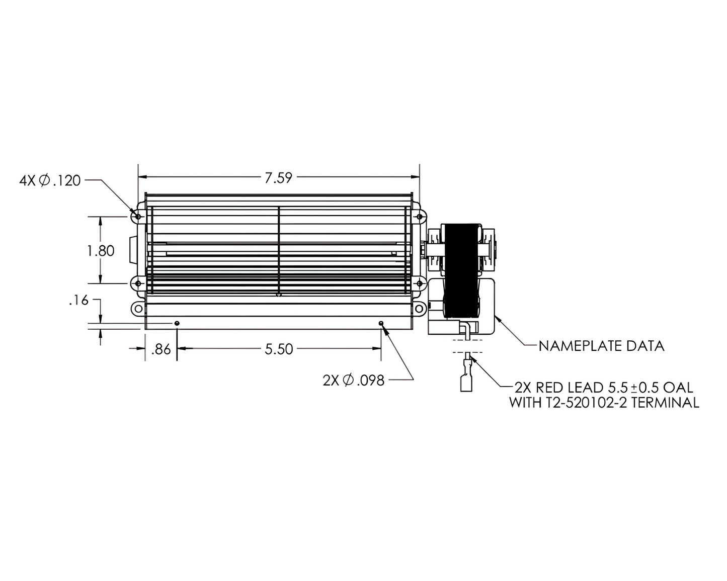 10" Blower Left Motor