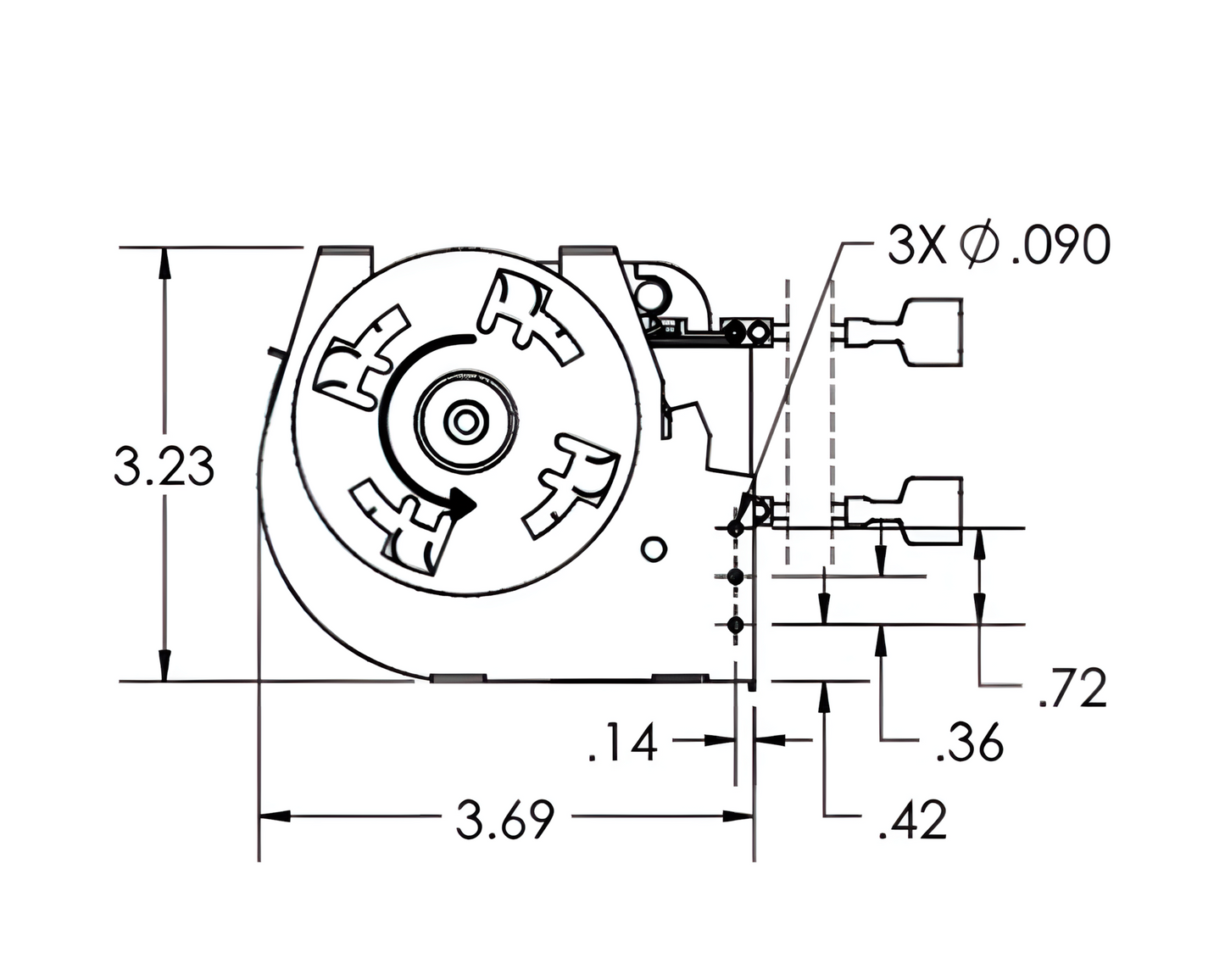 10" Blower Left Motor