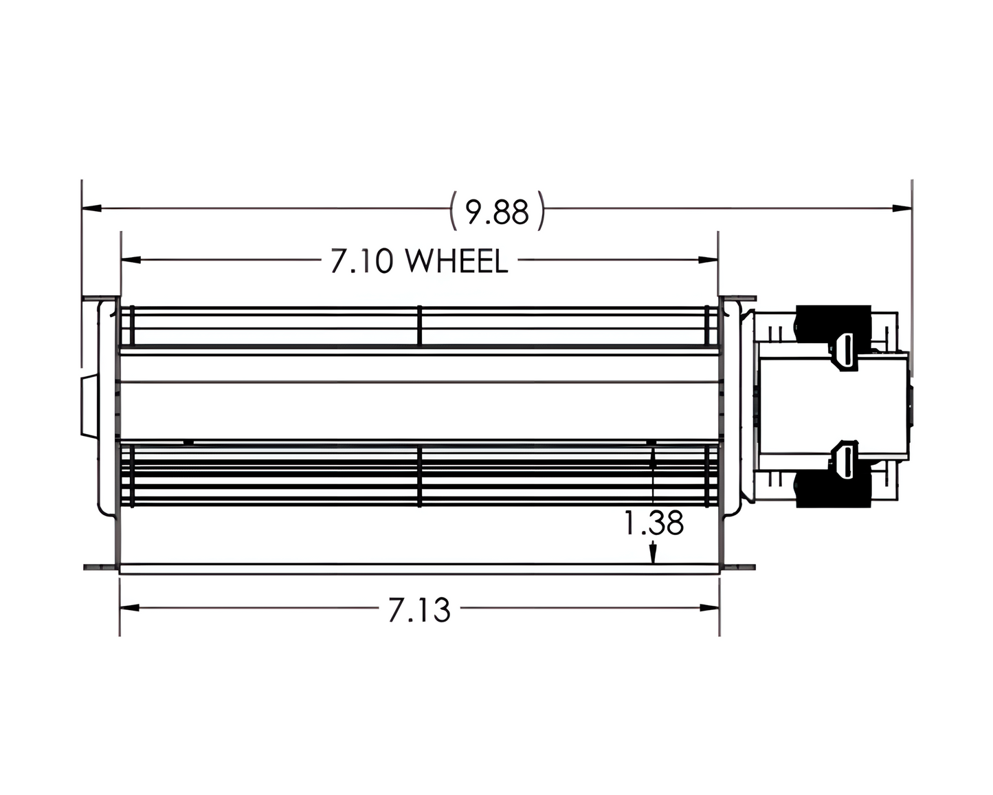 10" Blower Left Motor