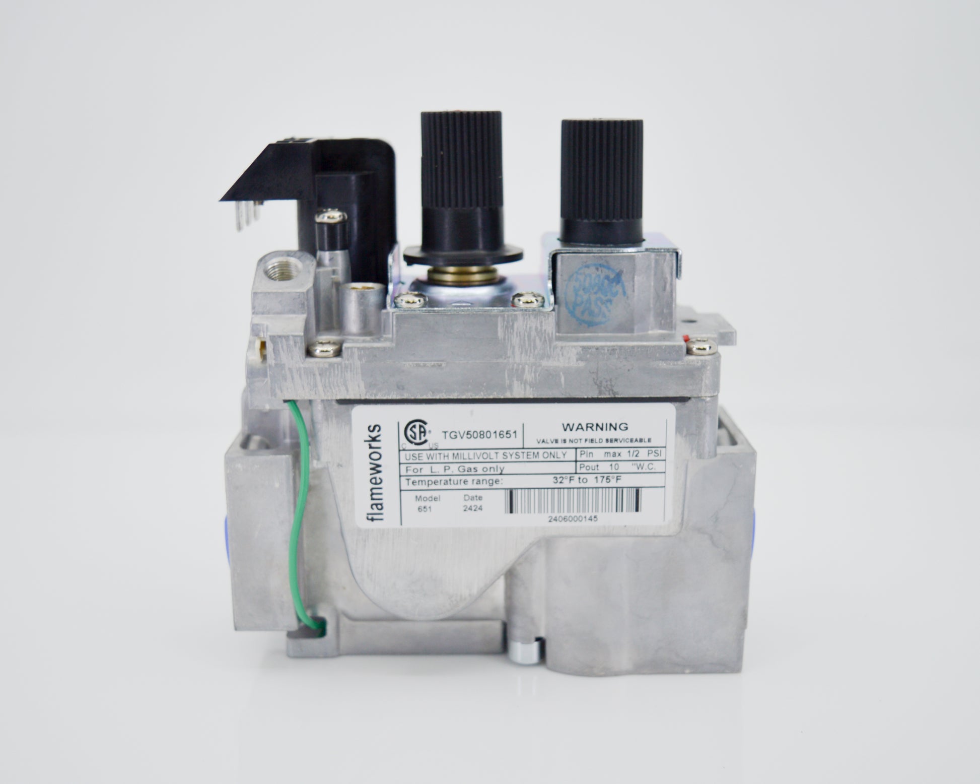 SIT 820 Series Millivolt Fireplace Valve 30% Turndown Propane - Fire - Parts.ca