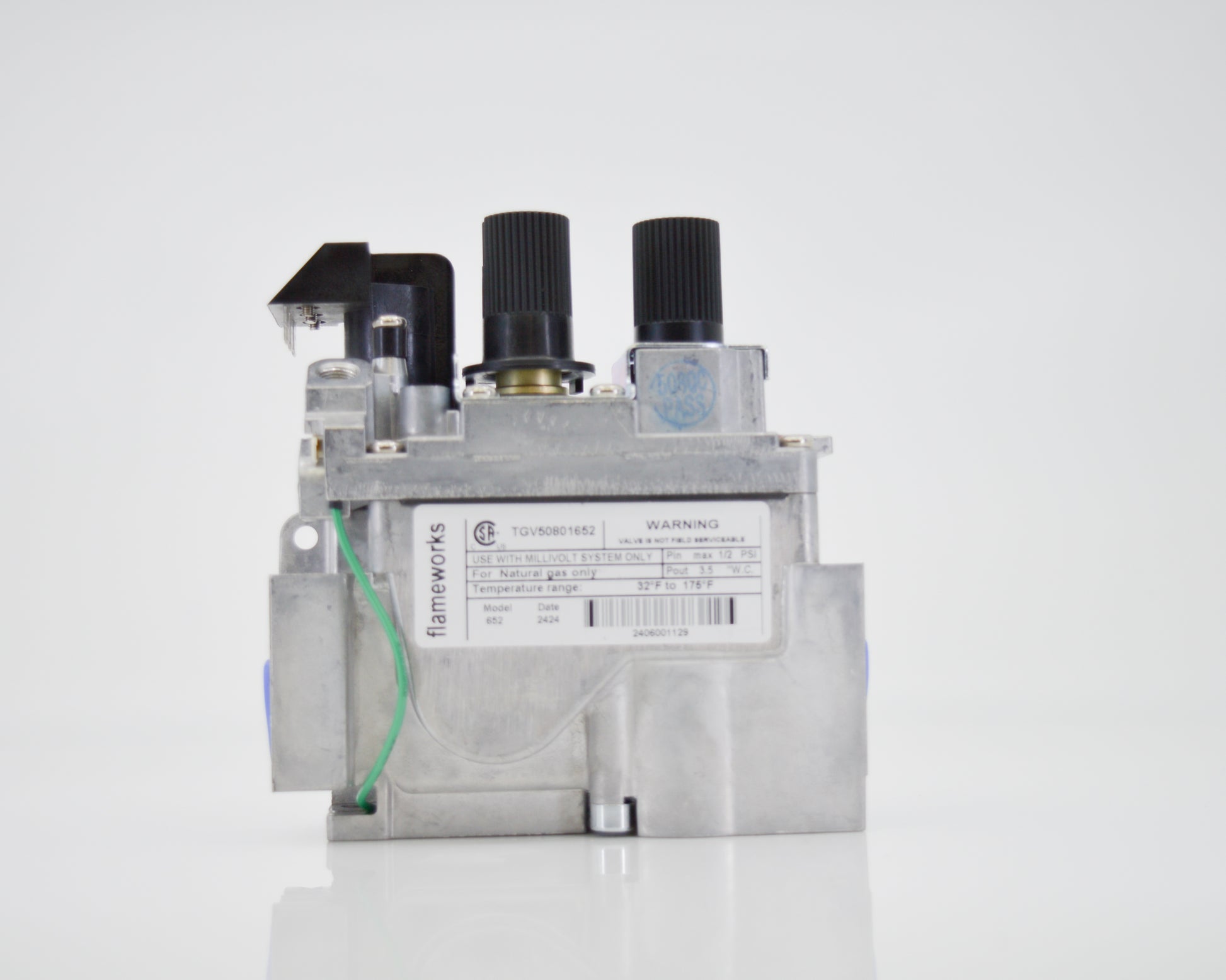 SIT 820 Series Millivolt Fireplace Valve 30% Turndown Natural Gas - Fire - Parts.ca