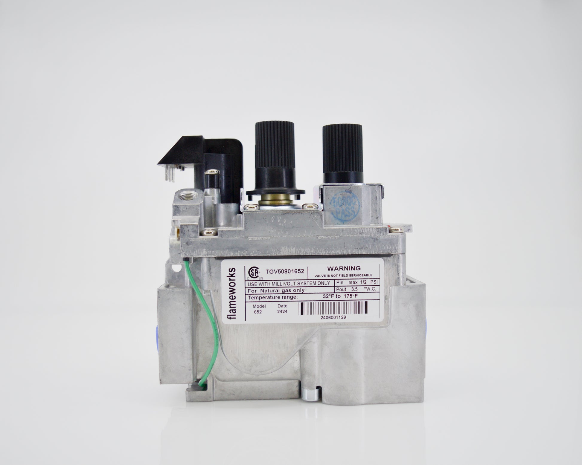 SIT 820 Series Millivolt Fireplace Valve 30% Turndown Natural Gas - Fire - Parts.ca
